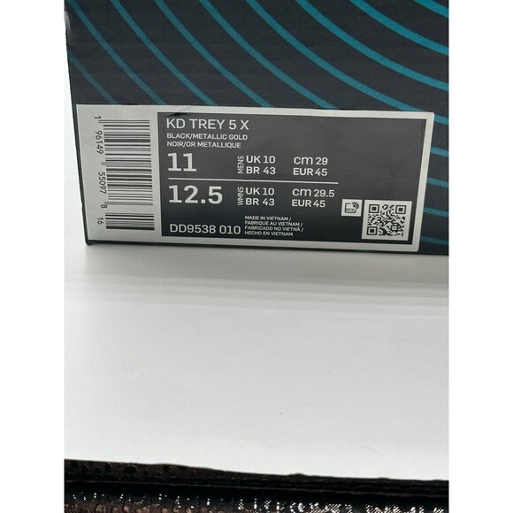 Men's Nike KD Trey 5 X Mid Basketball Shoes Black DD9538-010 NEW Size 11 - Picture 11 of 12